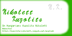 nikolett kuzolits business card